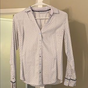 Black Polka dot shirt with collar